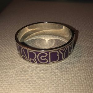 Marc by Marc Jacobs purple silver hinge bracelet